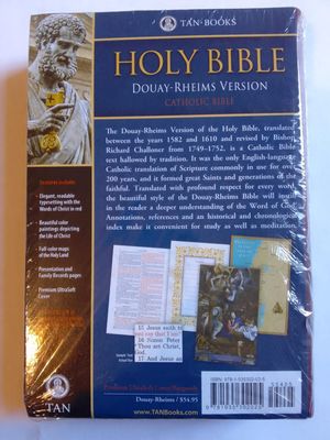 Holy Bibles Douay Rheims Version : Standard Size Leather-Soft Burgundy