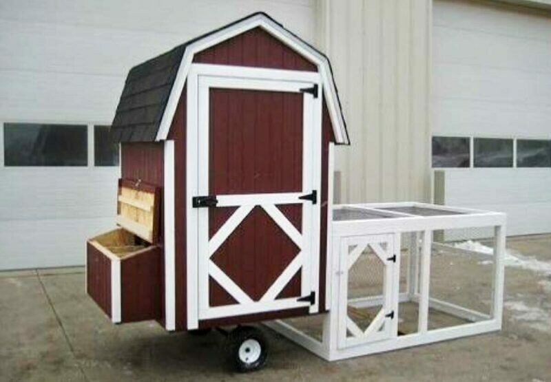 4x4 Gambrel Barn Run Coop Kit