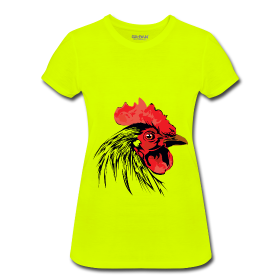 Ladys neon rooster