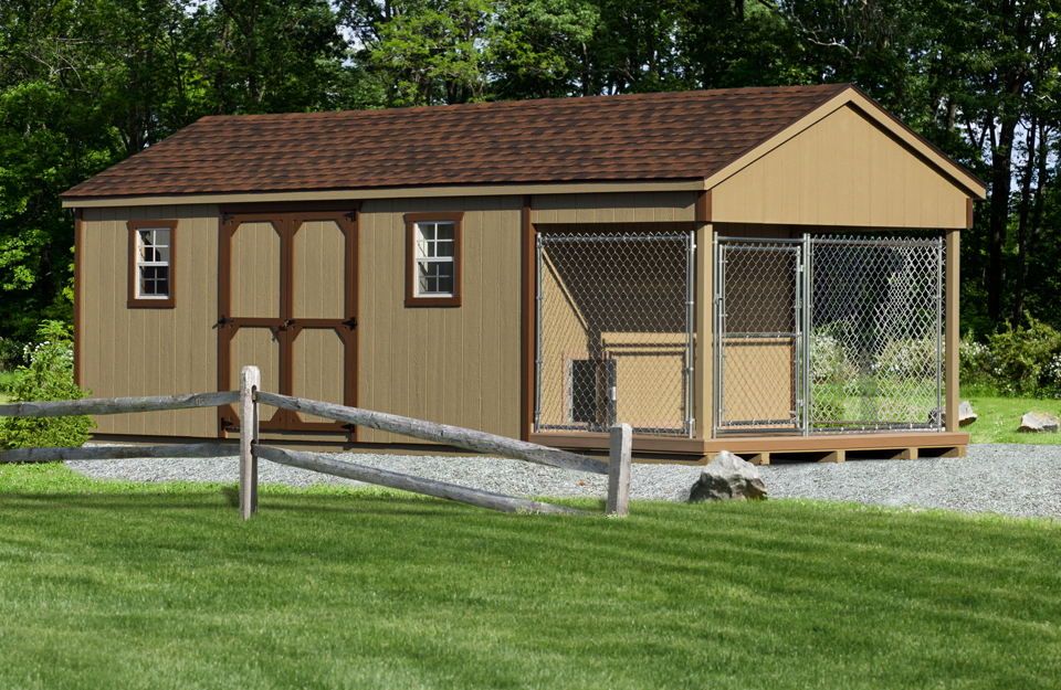 10x24 Kennel/Shed Combo