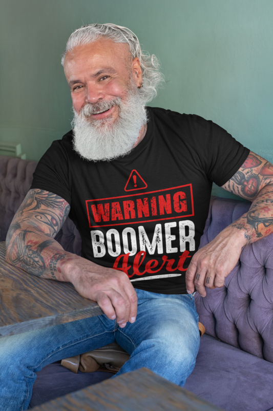 &quot;Warning Boomer Alert&quot; Short-Sleeve Unisex T-Shirt