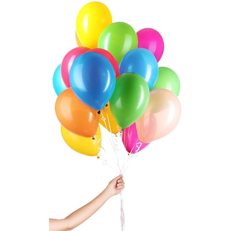 Ballons verschiedene Farben 23 cm - 50 Stück