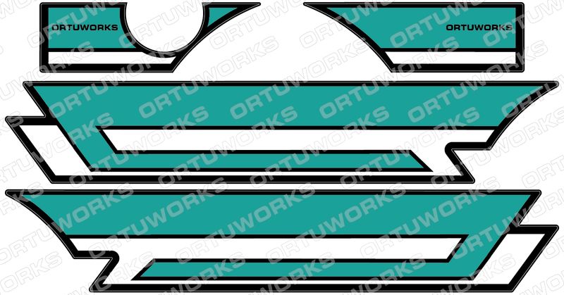 Pegatinas Laterales OrtuWorks Suzuki TURQUESA (599)