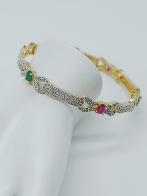 Ruby & Emerald Bangle Bracelet