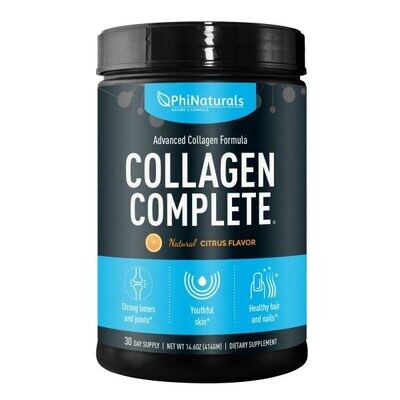 PhiNaturals Collagen Complete, Advance Collagen Formula Natural Citrus Flavor, 14.60 oz