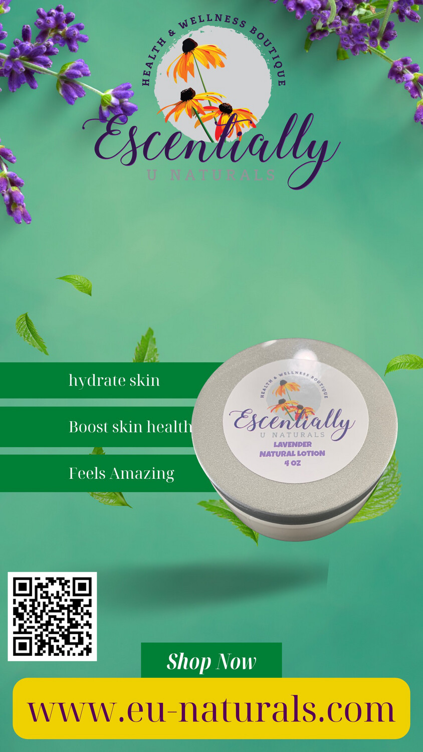 Escentially U Naturals Lavender Natural Lotions, 4oz
