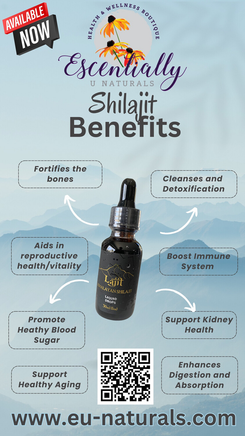 Lajit Gold Himalayan Shilajit Liquid Drops, 1oz