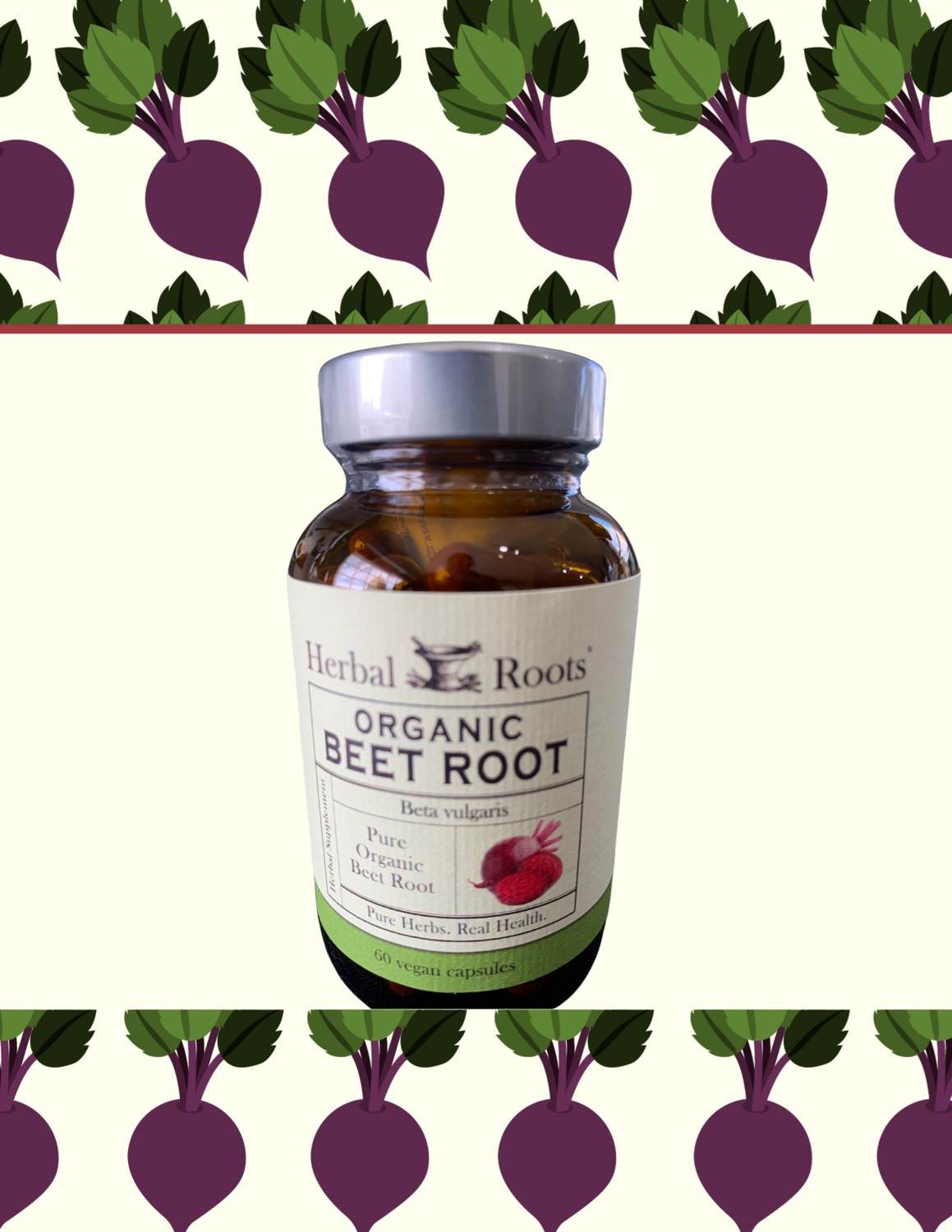 Herbal Roots Beet Root, Organic Vegan Capsule, 60 ct