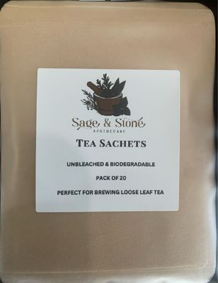 Tea Sachet Biodegradable Loose Leaf Tea Bags, 20 Ct