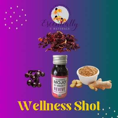 Teaonic MOJO My Immunity Wellness Shots Tart Elderberry+Hibiscus+Ginger, 2 oz (59ml) Relax