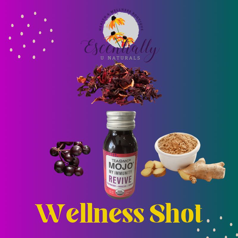 Teaonic MOJO My Immunity Wellness Shots Tart Elderberry+Hibiscus+