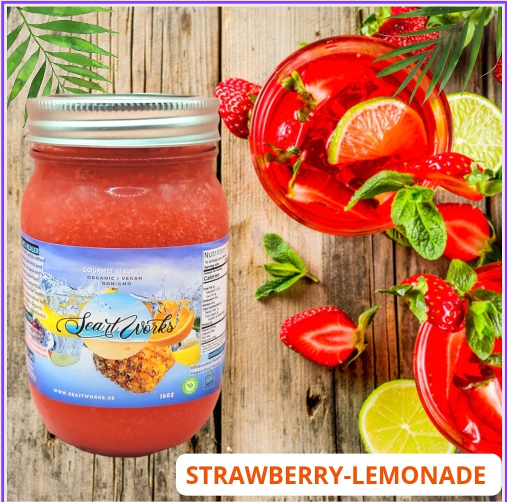 Strawberry Lemonade Sea Moss Gel,16oz