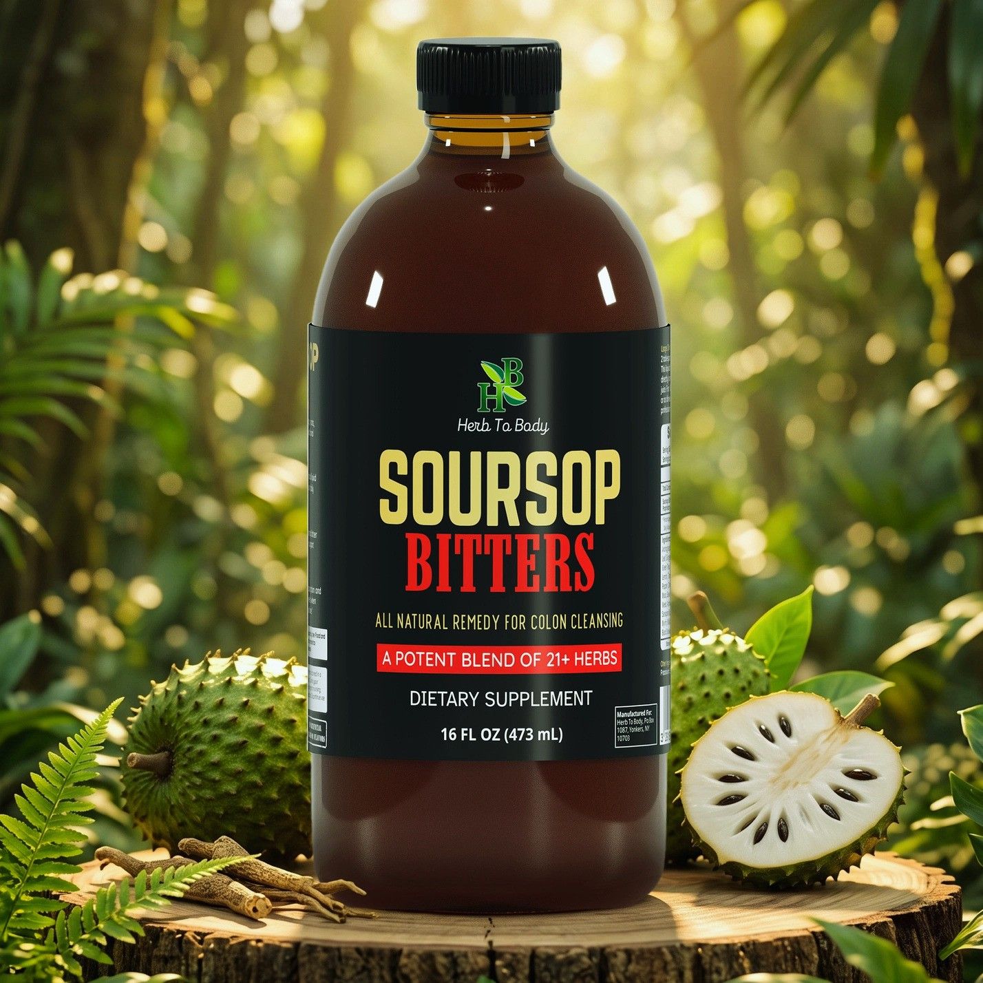 Herb to Body Soursop Bitters, 16oz