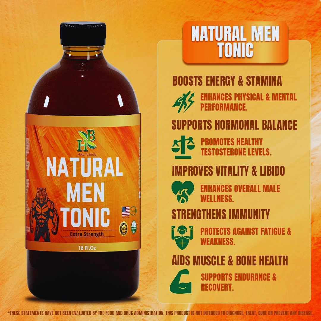 Herb To Body Natural Men Tonic, 16 oz