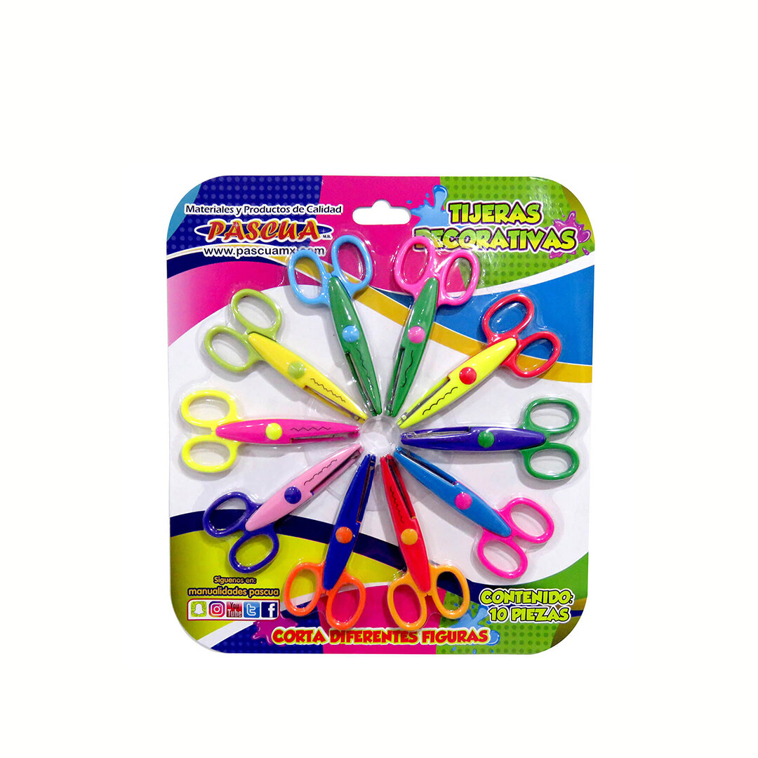 TIJERAS DECORATIVAS 10 PZ