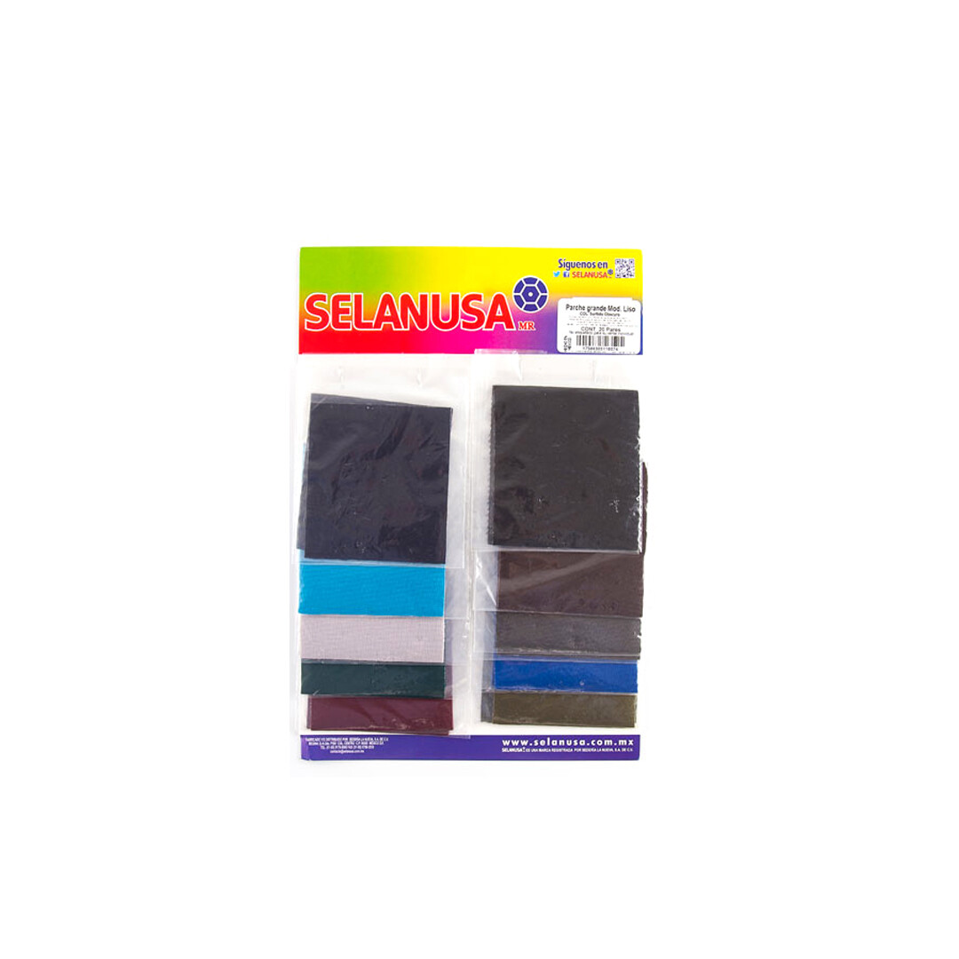 PARCHE LISO Y COLORES PAQ. C/20 PZ