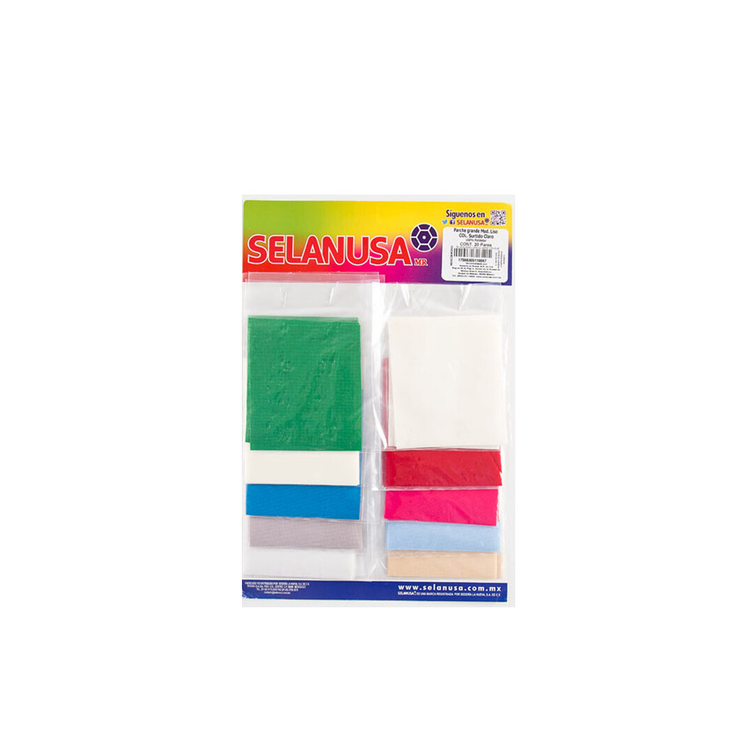PARCHE LISO Y COLORES PAQ. C/60 PZ