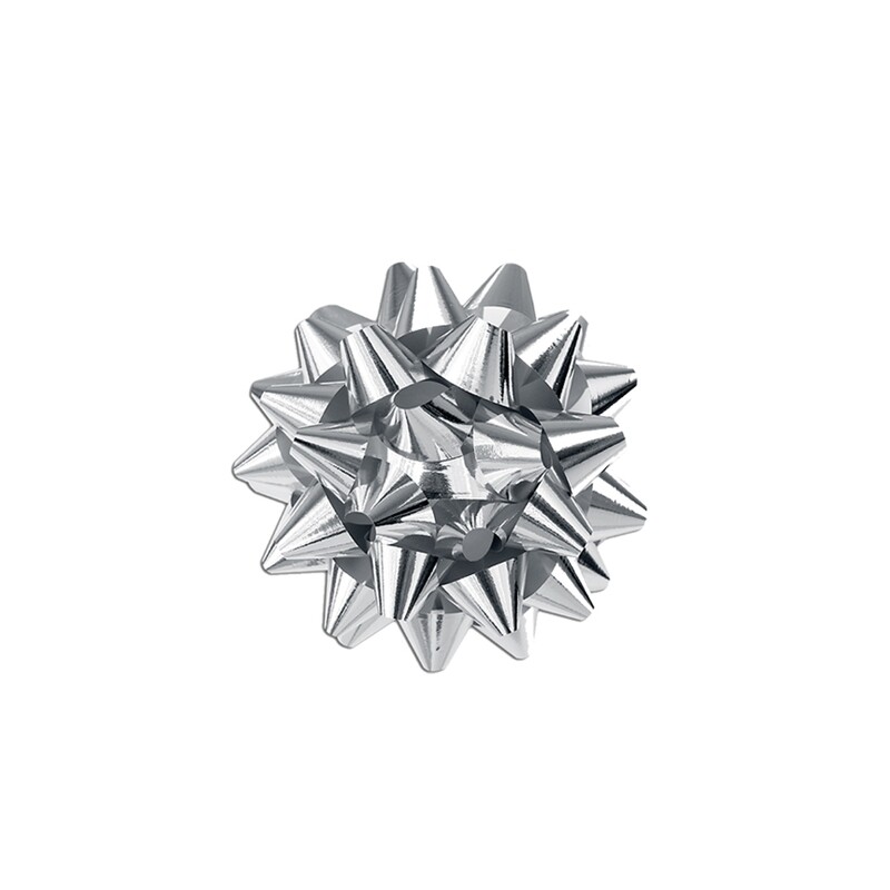 MOÑO ESTRELLA JUMBO 15 CM METAL C/6 PZ