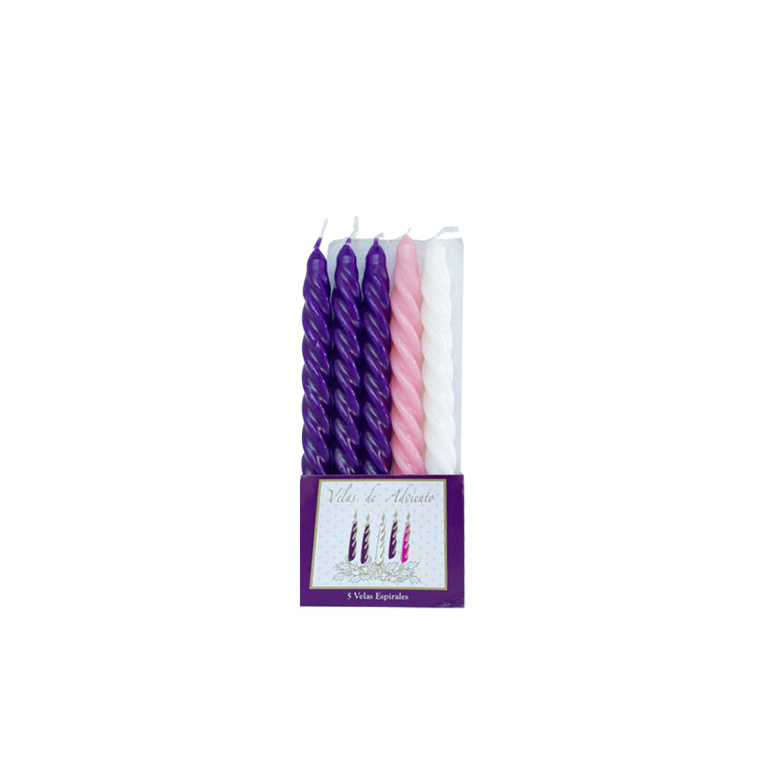 VELA ESPIRAL ADVIENTO C/5