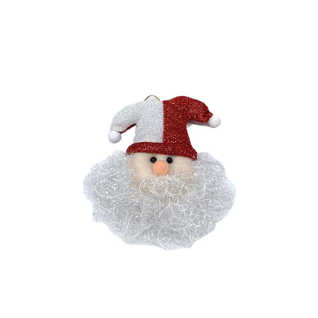 COL0164 COLGANTE CABEZA DE SANTA CLAUS 26CM PZ
