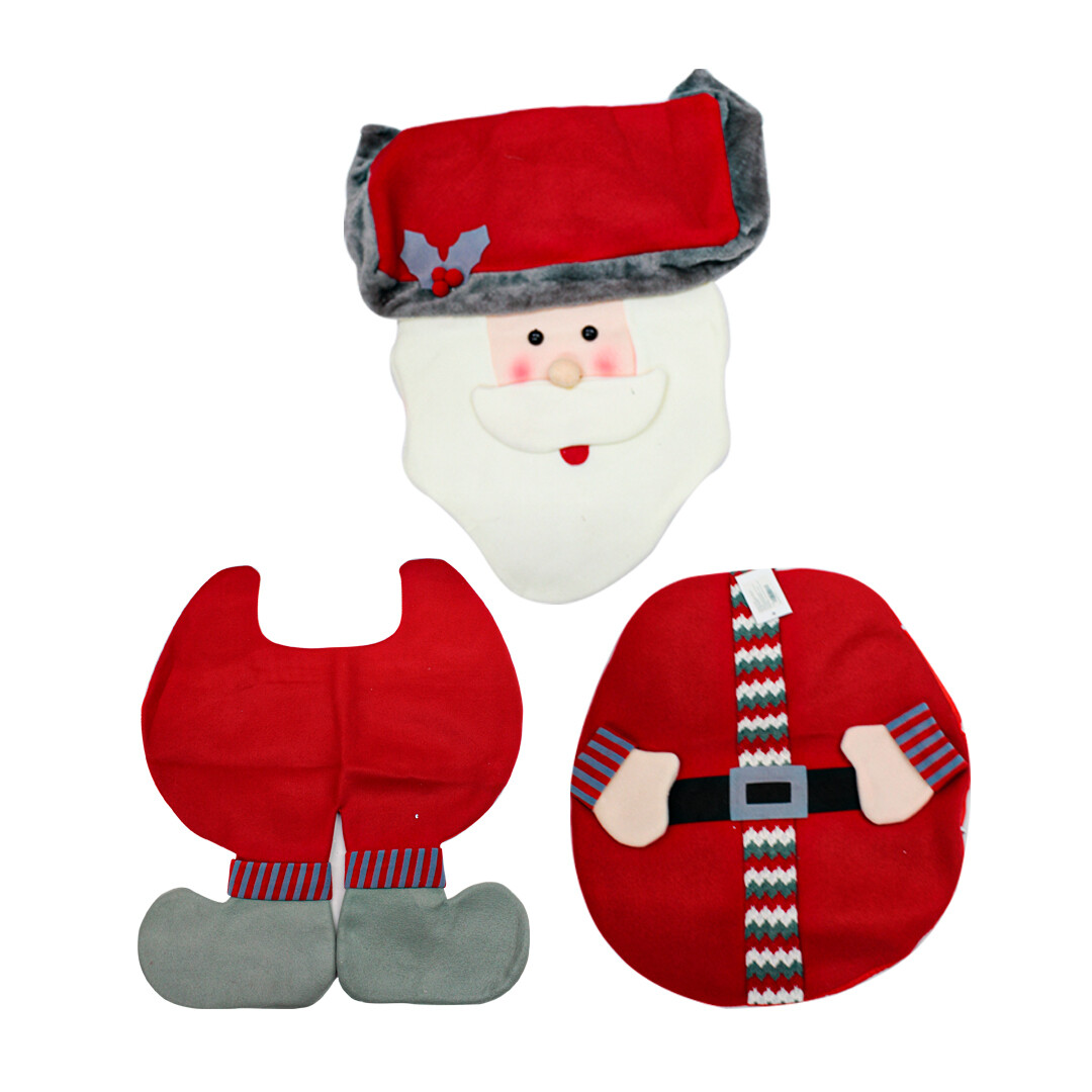 BNO0001 JUEGO DE BAÑO SANTA CLAUS 61CM C/3 PZ