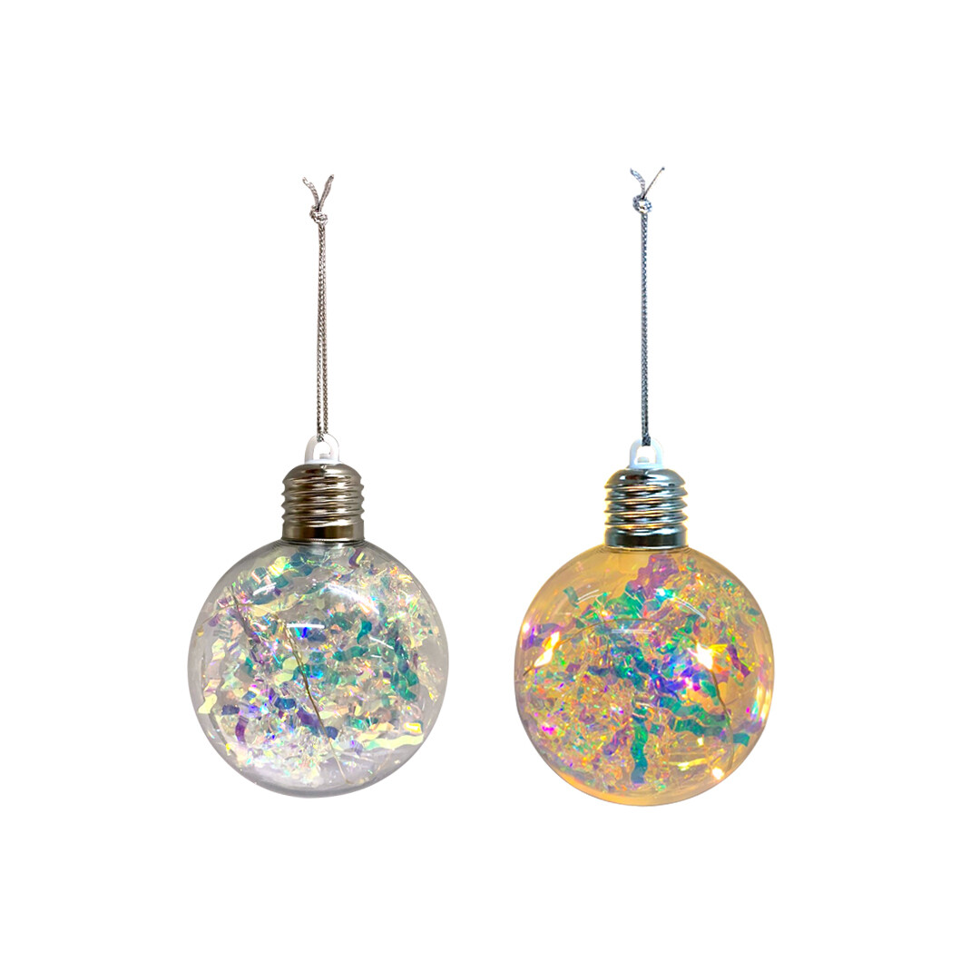 2121-7 ESFERA CRISTAL TORNASOL SHINNY C/LUZ PZ