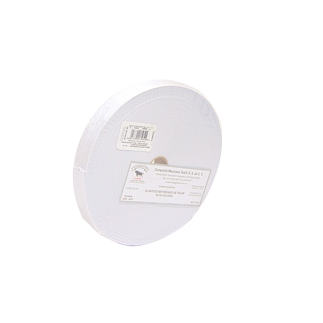 ELASTICO 204 REF.  50 MM BCO C/25 MTS