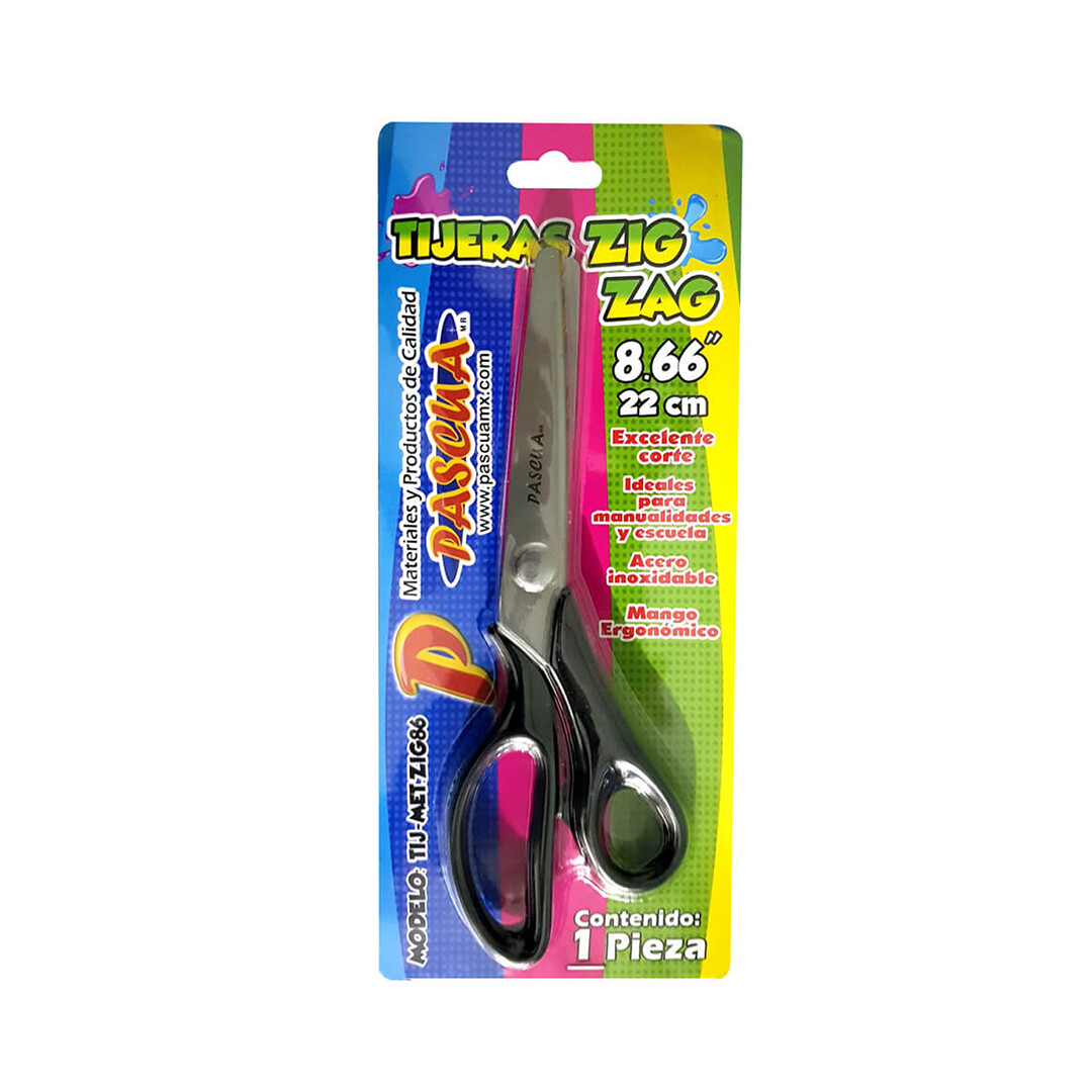 TIJERA PASCUA METALICA 8.66 PULG CORTE ZIG PZ