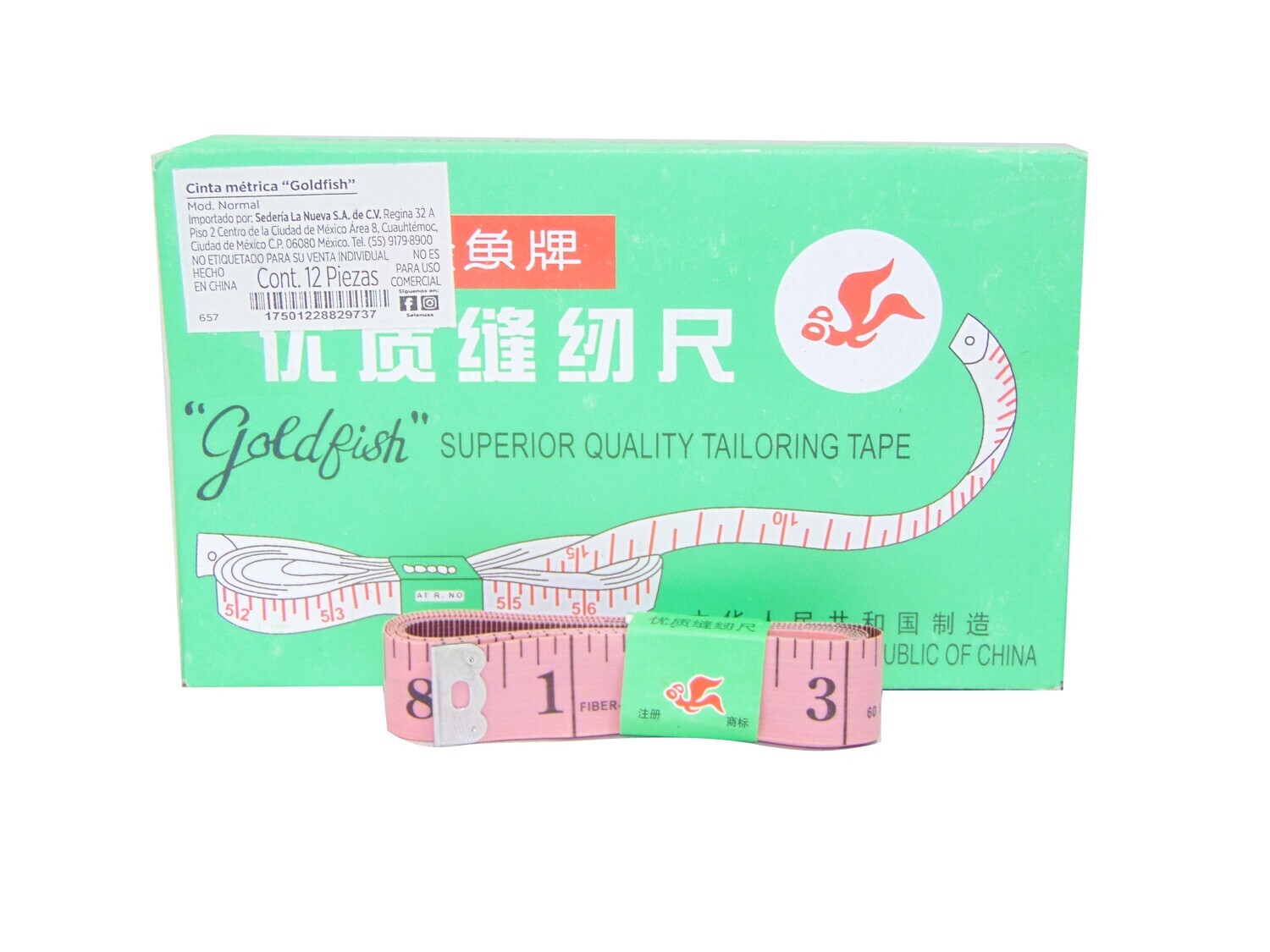 CINTA METRICA GOLD FISH C/12