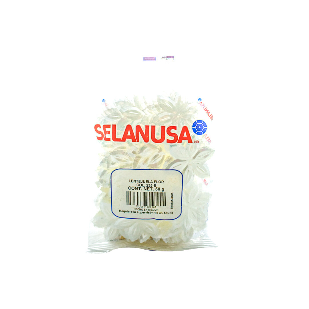 LENTEJUELA FLOR NACARADA C/50 GR