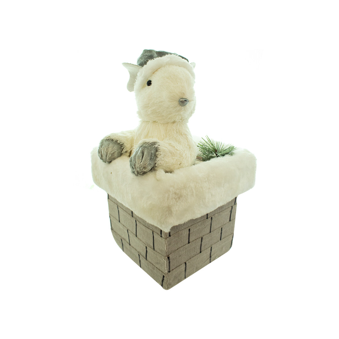 3192-64 RATON CORTEZA EN CHIMENEA PZ