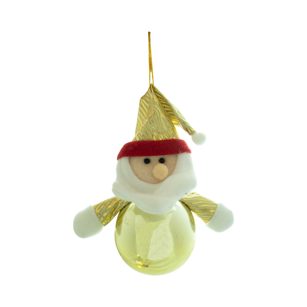 COL0881 COLGANTE ESFERA SANTA CLAUS 13CM PZ