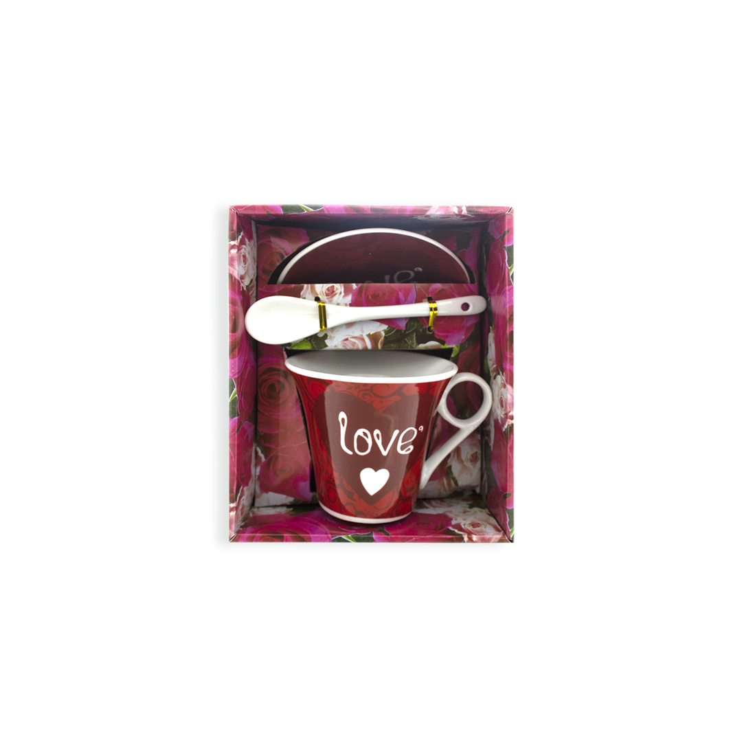 516 SET CERAMICA TAZA, PLATTO Y CUCHARA PZ