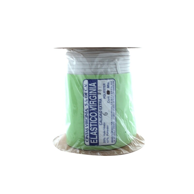 ELASTICO VIRG. POLY. BCO. 6 RLL