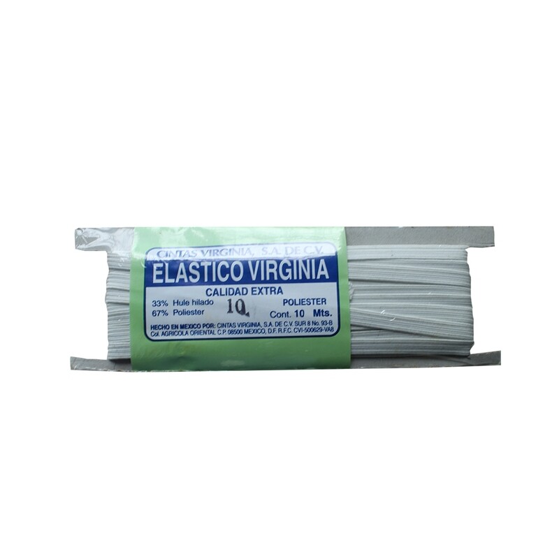 ELASTICO VIRG. POLY. BCO. 10 PZ.
