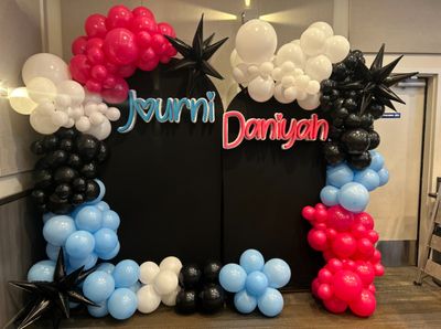 Double Arch Backdrop w/Organic Balloons