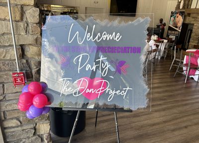 Custom Acrylic Welcome Sign - Rental