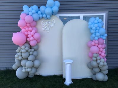 Double Arch Backdrop w/Organic Balloons