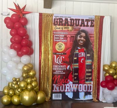 Backdrop Drapery w/Organic Balloons