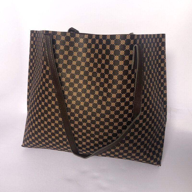 Geometric Graphic Tote Bag (BROWN)