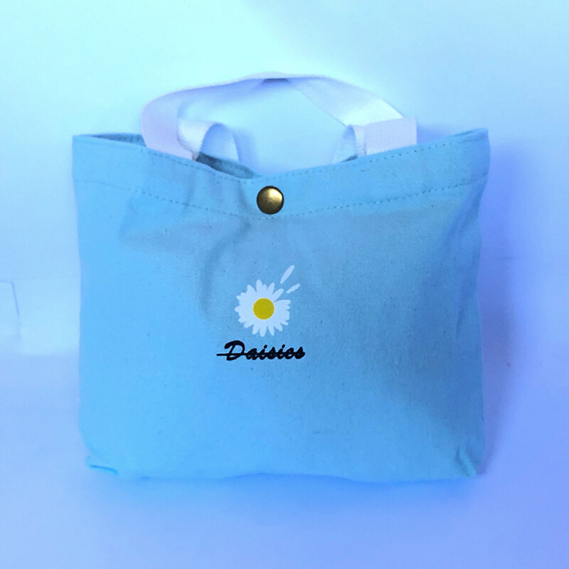 Floral & Letter Graphic Satchel Bag (LIGHT BLUE)