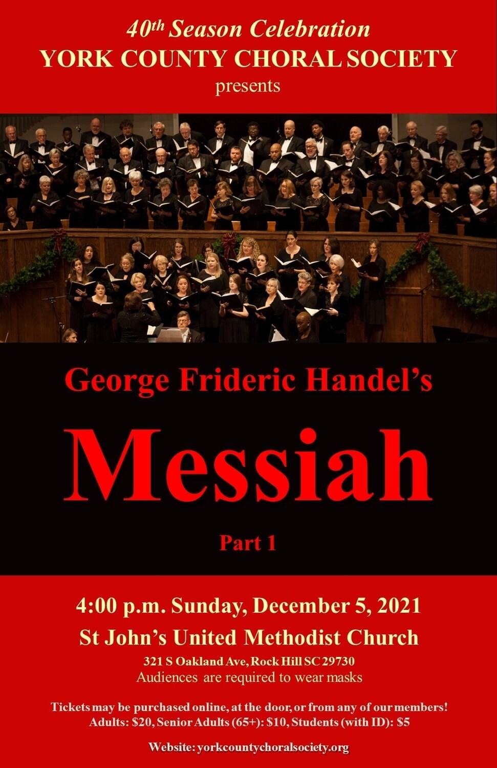 Digital recording of Handel's Messiah - December 5th, 2021