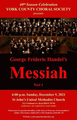 Digital recording of Handel&#39;s Messiah - December 5th, 2021