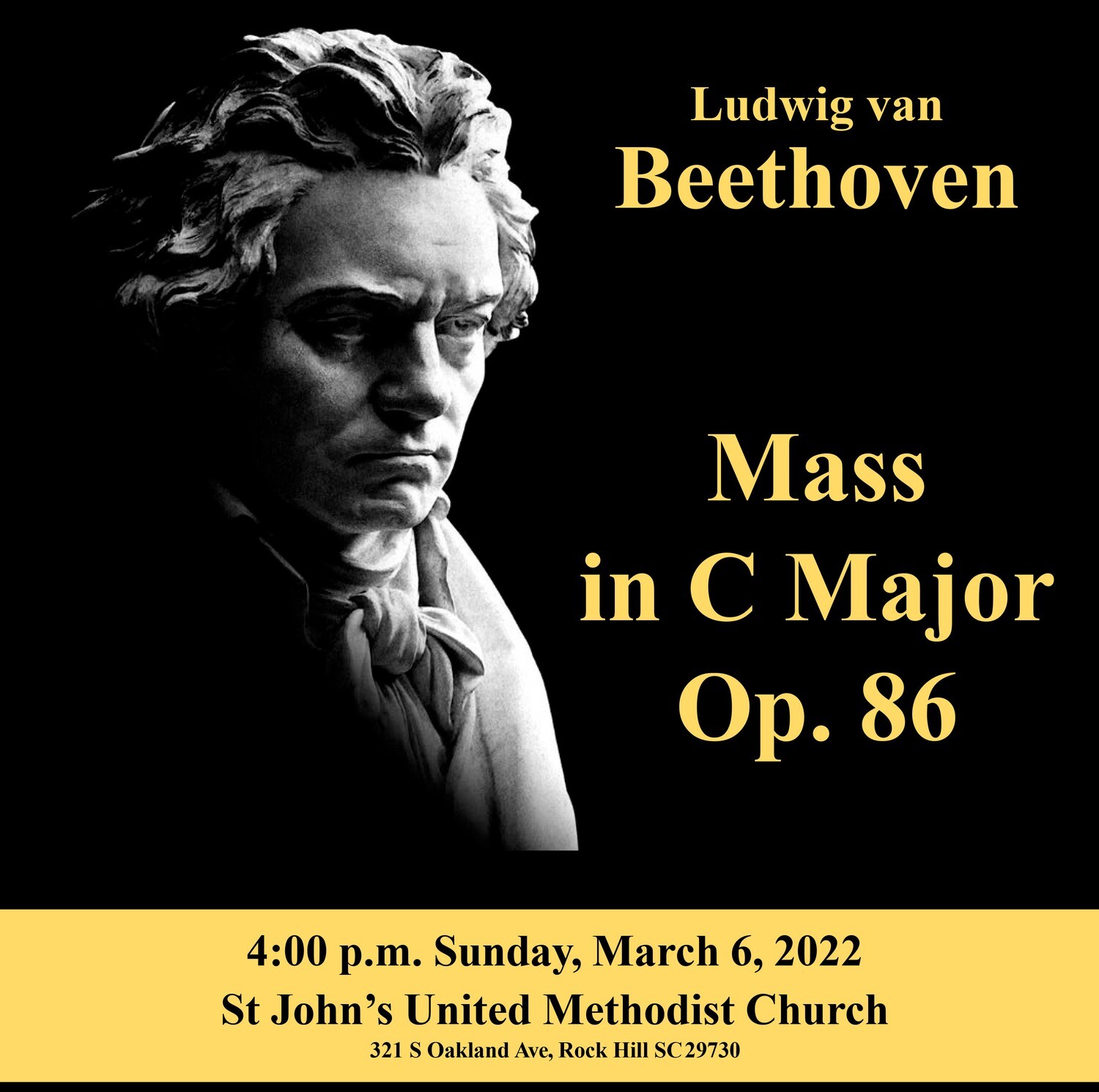 Digital recording of Beethoven's Mass in C - March 6, 2022