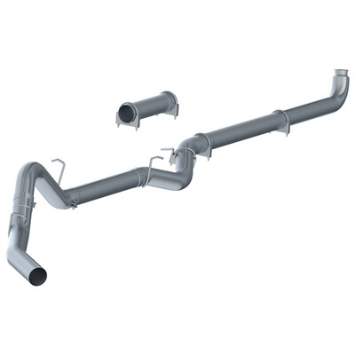 2008-2010 Ford F250/350/450 6.4L 4In Down Pipe Back, Race System, without bungs, with muffler - P Series