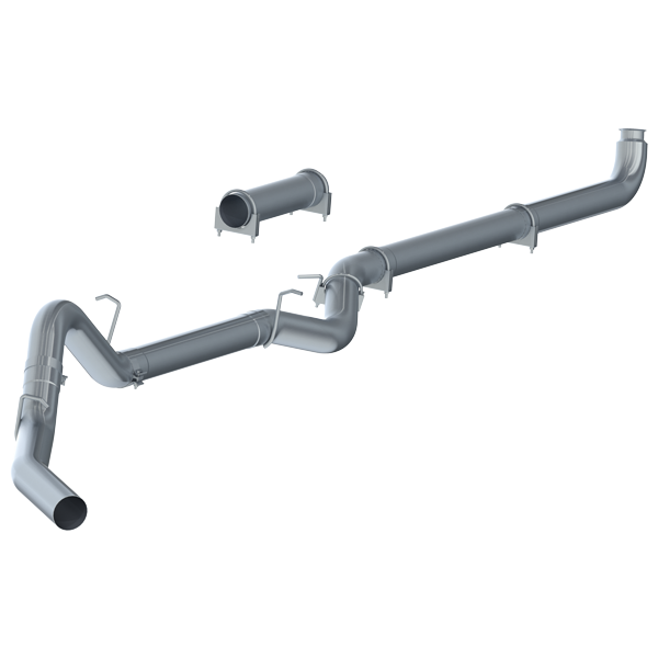 2008-2010 Ford F250/350/450 6.4L 4In Down Pipe Back, Race System, without bungs, without muffler, - PLM Series