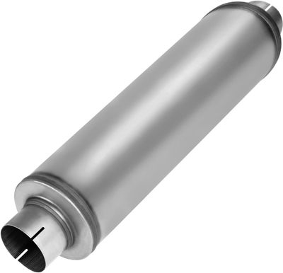 Inlet Diesel Exhaust Muffler, 4 &amp; 5 Inch Inlet/Outlet Resonator Muffler Straight Through Stainless Steel 30&quot; Whole Length,Welded On Exhaust Tip- -  5&quot;