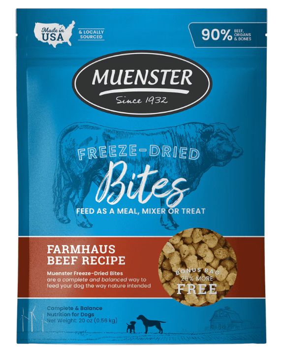 Beef Bites Freeze-Dried Complete & Balanced Food and Treats for Dogs