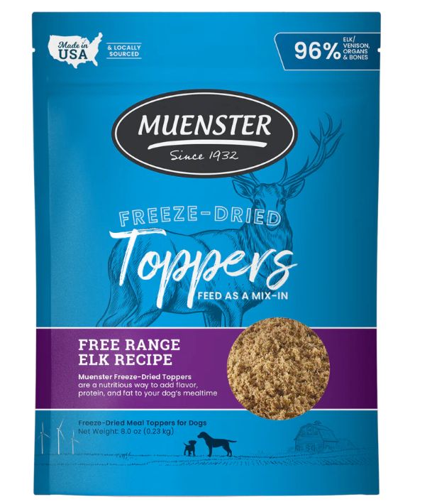 Free Range Elk Freeze-Dried Toppers for Dogs