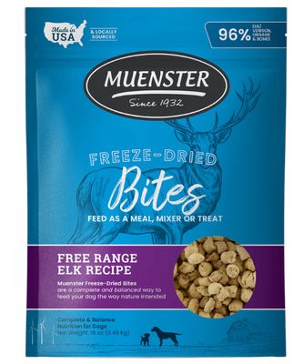 Elk Bites Freeze-Dried Complete & Balanced Food and Treats for Dogs